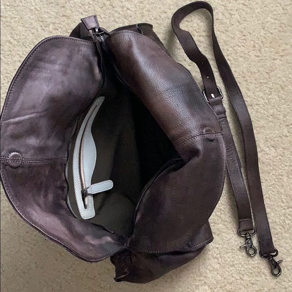 Brown patchwork pattern tote - Picture 3 of 7